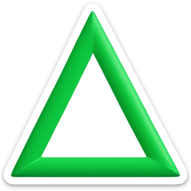 Green up side triangle sticker