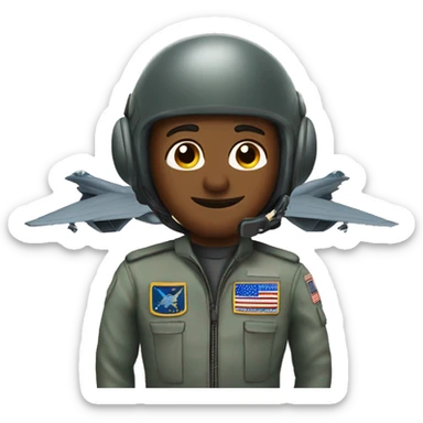 fighter jet pilot sticker