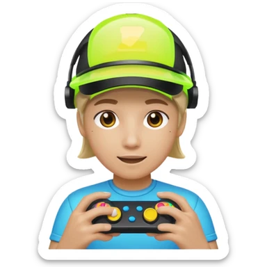 Neon Visor Gamer sticker