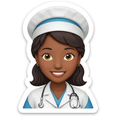 nurse black woman sticker