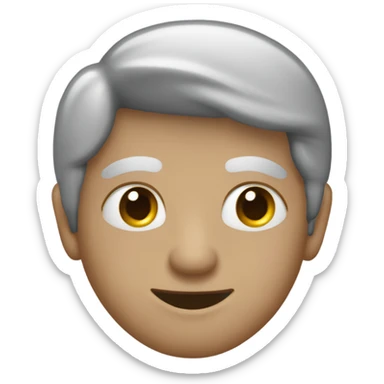 Emoji mit geschossenen Augen einem Lächeln und 3 Herzen sticker