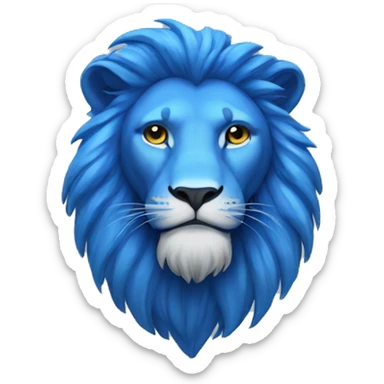 a blue lion sticker