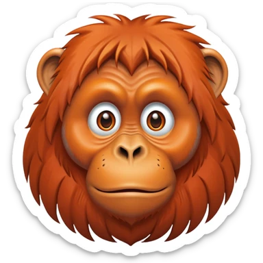 crazy orangutan sticker