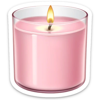 Bath and body works light pink candle sticker