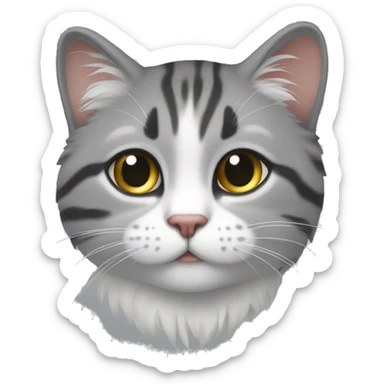 белая кошка sticker