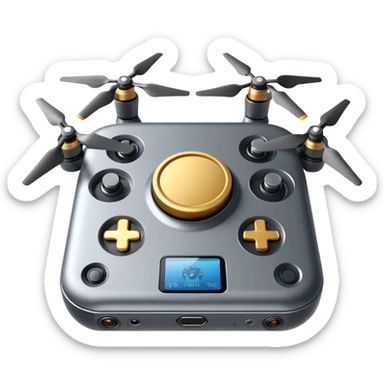 ultra realistic processor with small stamp drone sticker