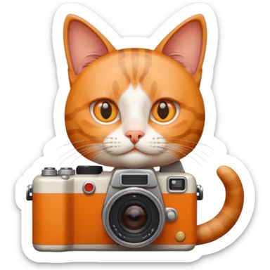 photographer cat sticker