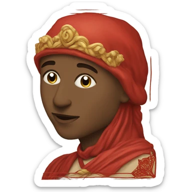 Red tarot card sticker