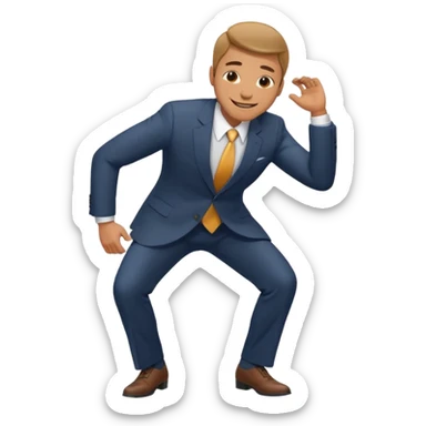 happy man bows sticker