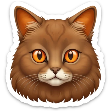 brown lop-eared cat sticker