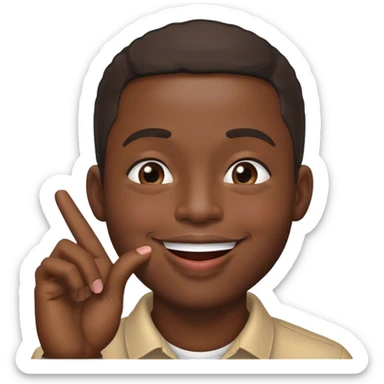 Black guy blowing kiss sticker