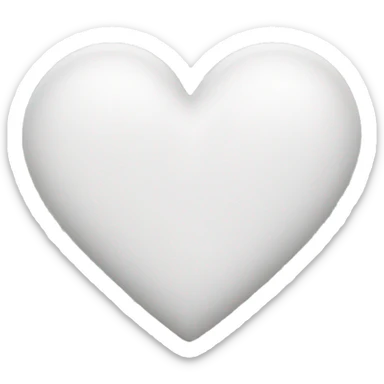 White heart iphone sticker