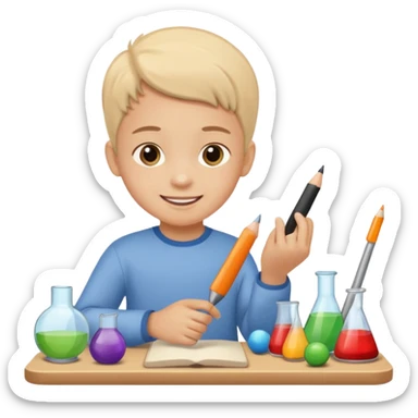 child chooses a hobby sticker