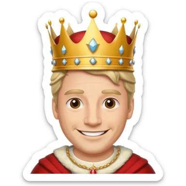 canadian king happy sticker