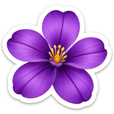 Violet flower sticker