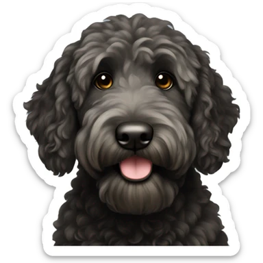 A black goldendoodle sticker