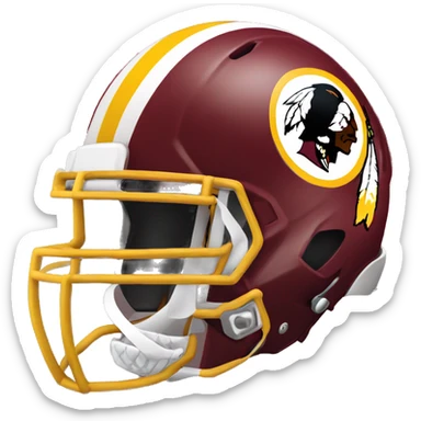Redskins football helmet sticker