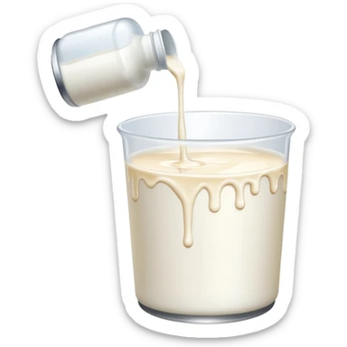 Hand dripping milk sticker