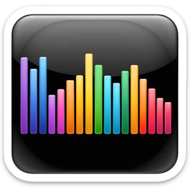 audio spectrum, the spectrum is black sticker