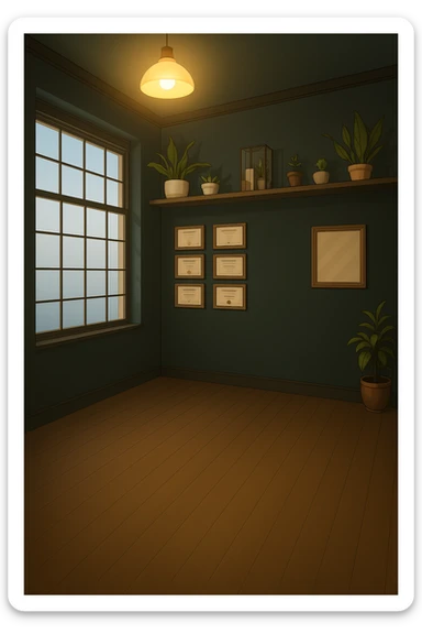 faMMI QUESTA STANZA SENZA LE PERSONE E SENZA LETTINO, SOLO LA STANZA sticker