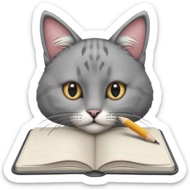 a pencil drawing in a notebook  sticker