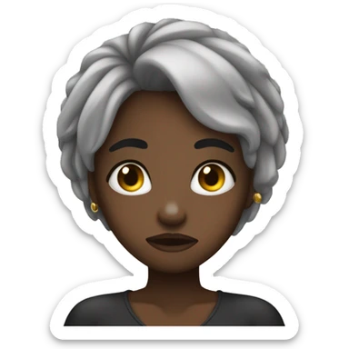 face palm black girl dissapointed sticker