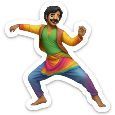 mallar chakravarty dancing on a rainbow sticker