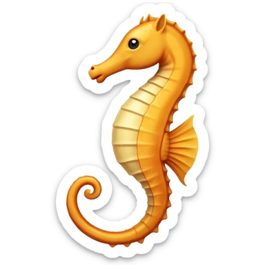 make a minimalist image of a sea horse and make it look like a J make the belly smaller and the tail longer sticker