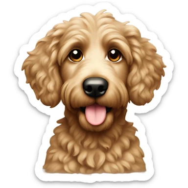 Aussie doodle light brown sticker