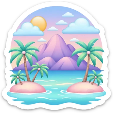 Pastel Mania Paradise sticker