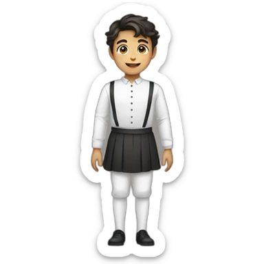 Boy with a maid outfit sticker