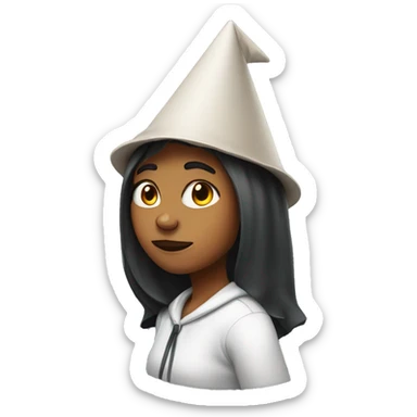 Girl with dunce cap sticker