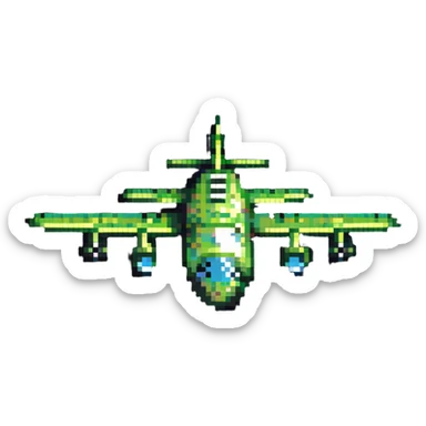bomber aircraft that looks like a crocodile sticker