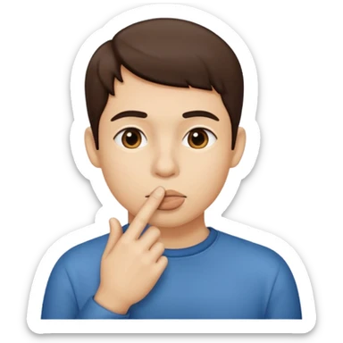 shhhhhh question mark sticker