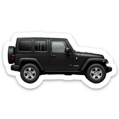 Black Jeep Wrangler sticker