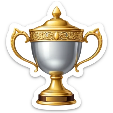 trophy cup with gold handles sticker
