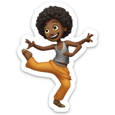 A doy dancing sticker