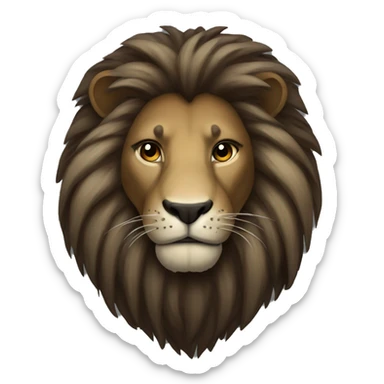 dark wild lion sticker