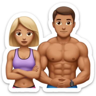 man and woman in doggy styles sticker