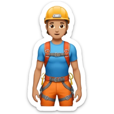 belayer with harness in Mountain Climbing Team sticker
