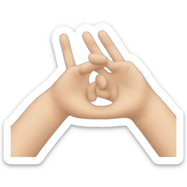 a little finger raised and the other fingers closed sticker