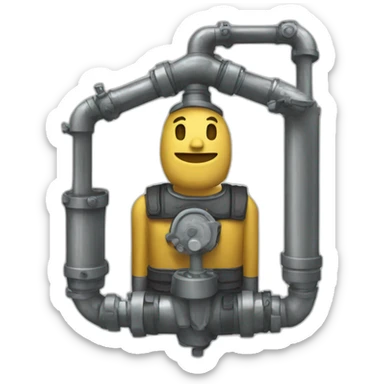 hydraulic man sticker
