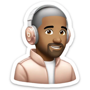 Beats by drake in rose gold sticker