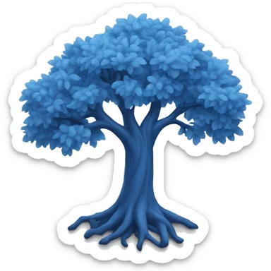 A blue tree sticker