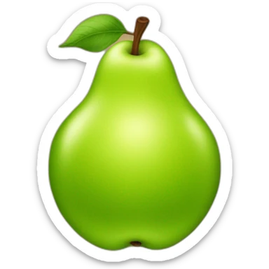 Apple logo is a pear sticker