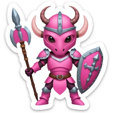 Pink Viking Warrior Ant with armor sticker