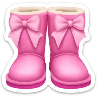 Pink Ugg boots with bows sticker