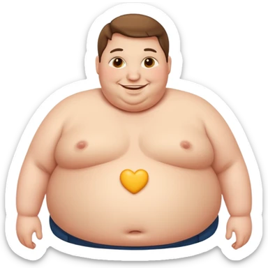 obese person sticker