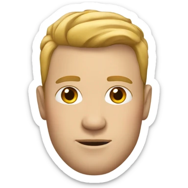 White man with low taperfade  sticker