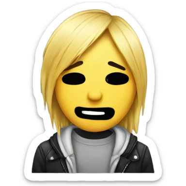 Emo emoji sticker